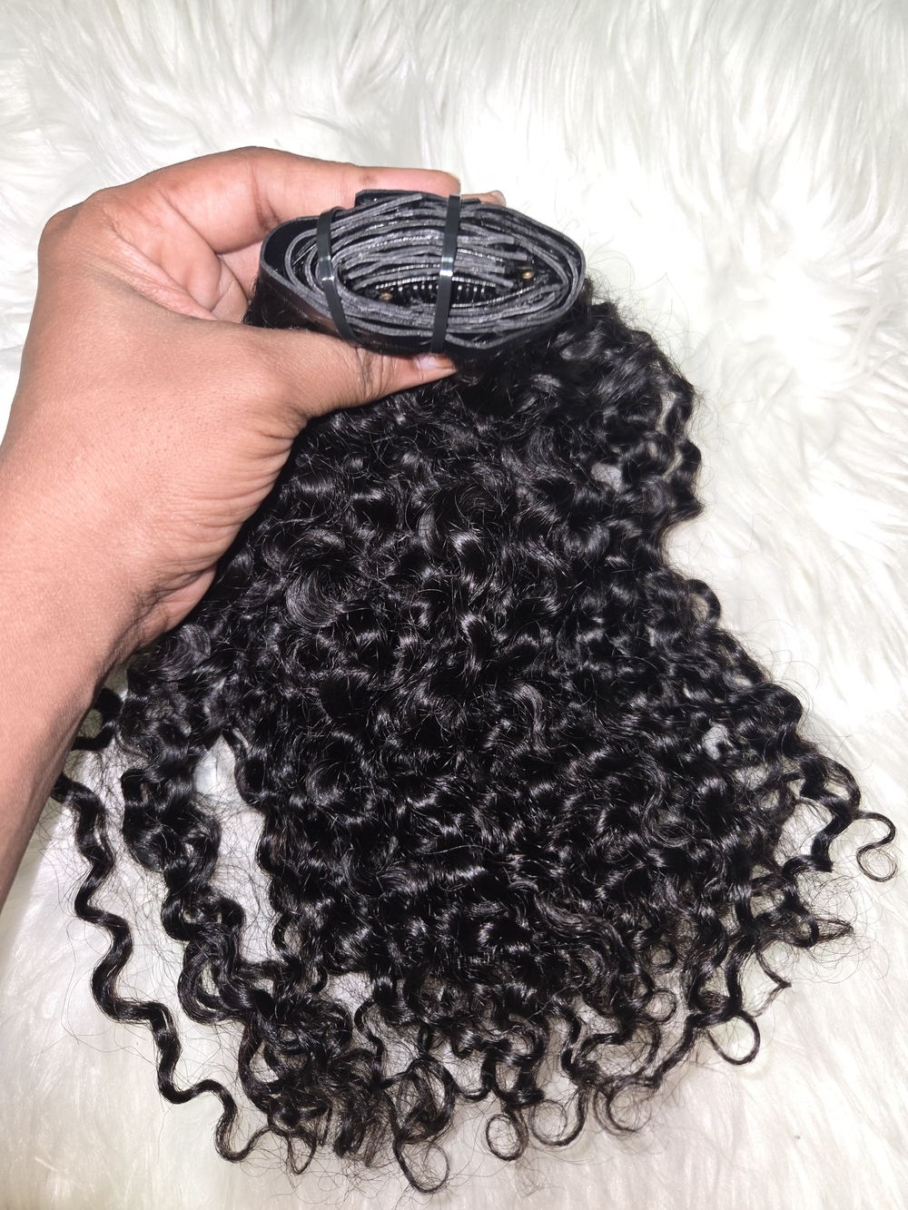 Clip In Extension Burmese Curly Hair  16 Inch